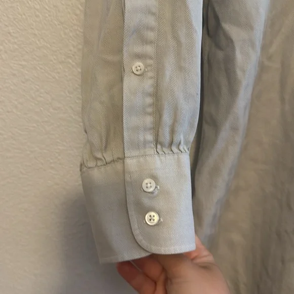 Men’s John W Nordstrom Grey Dress Shirt Size 16/33 - Picture 2 of 7